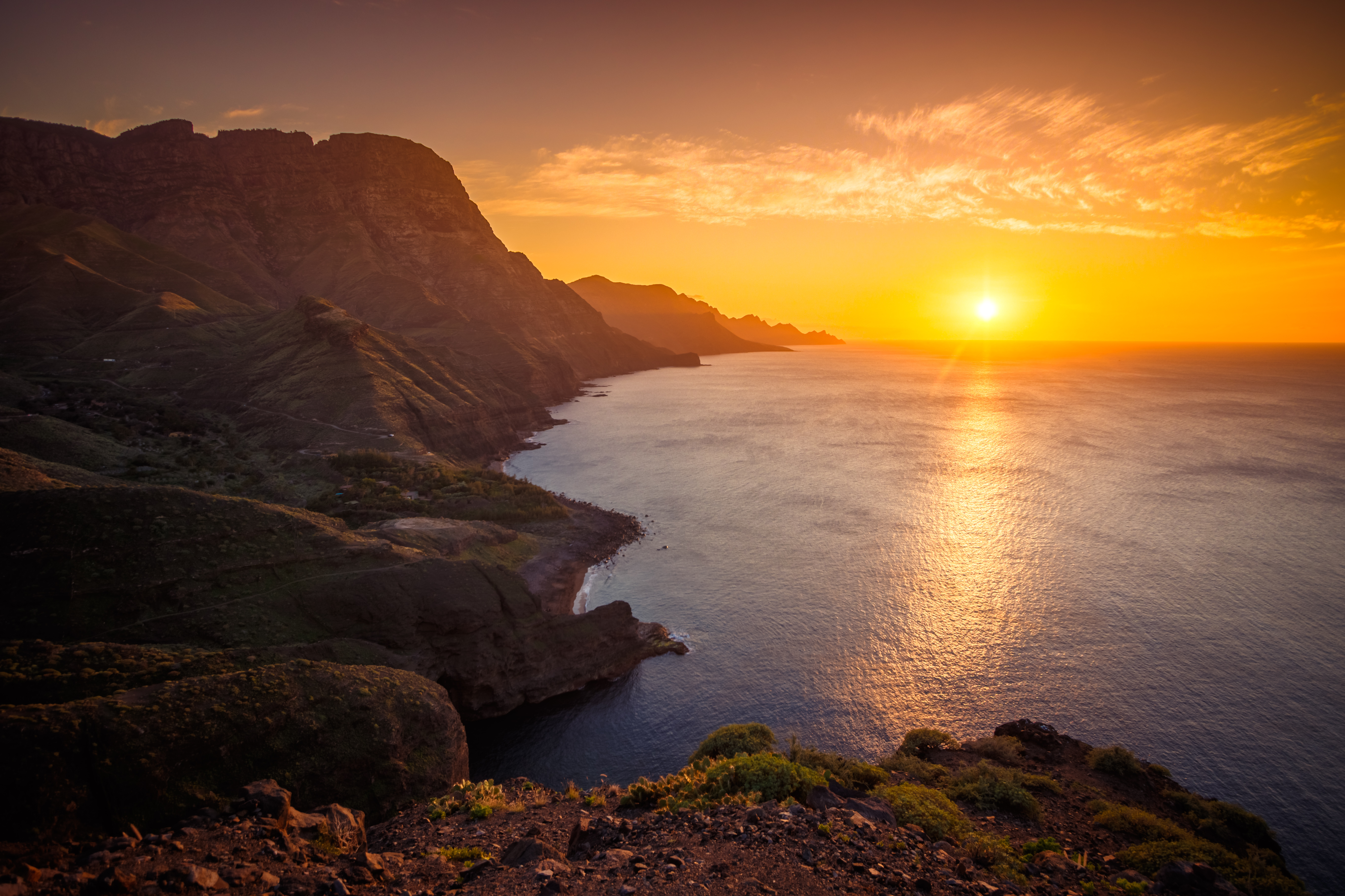 Sunset at the west coast