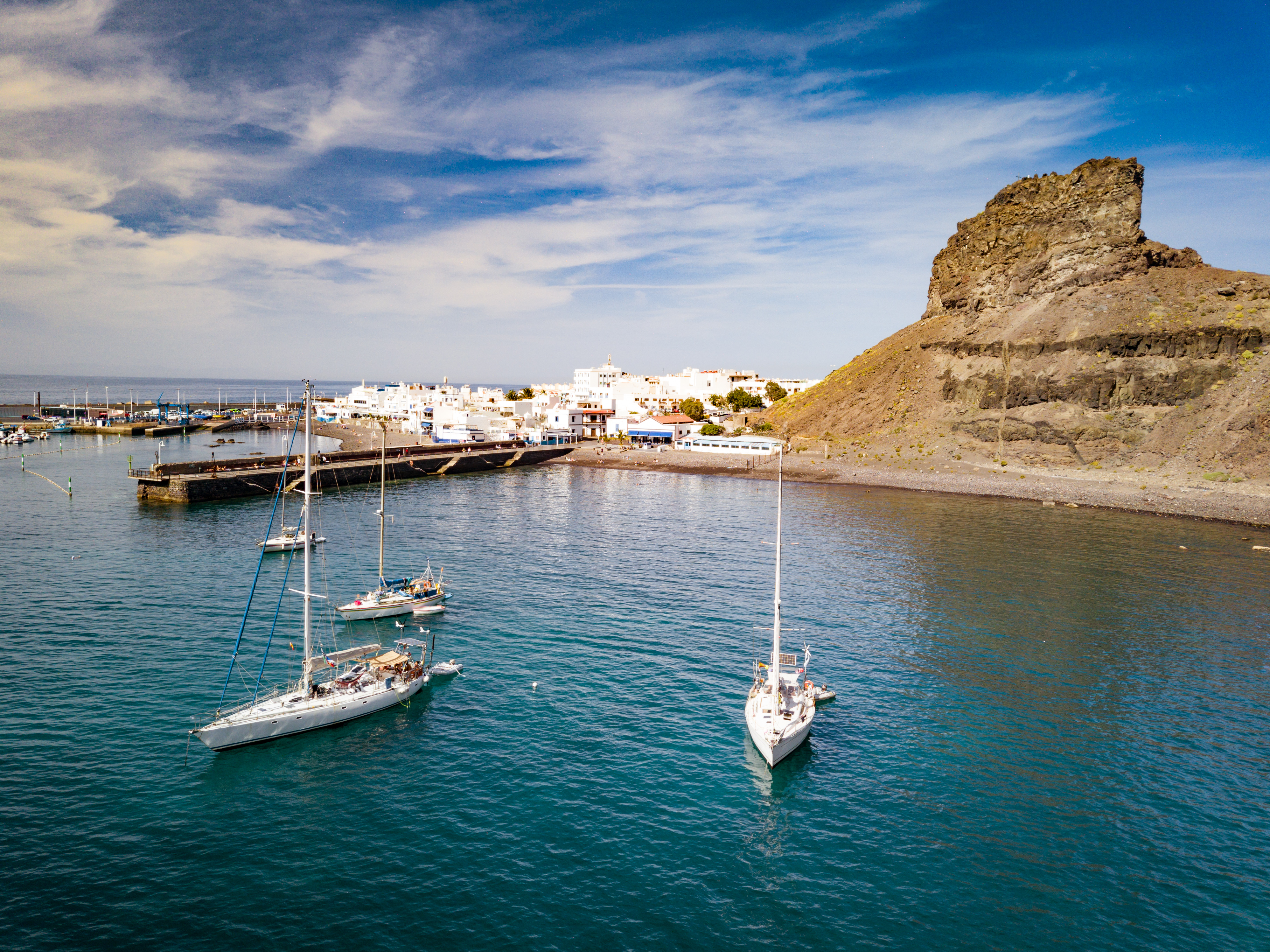 Sailing boats in Puerto de las Nieves